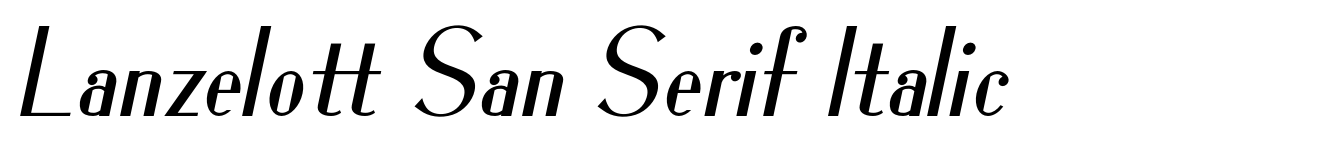 Lanzelott San Serif Italic